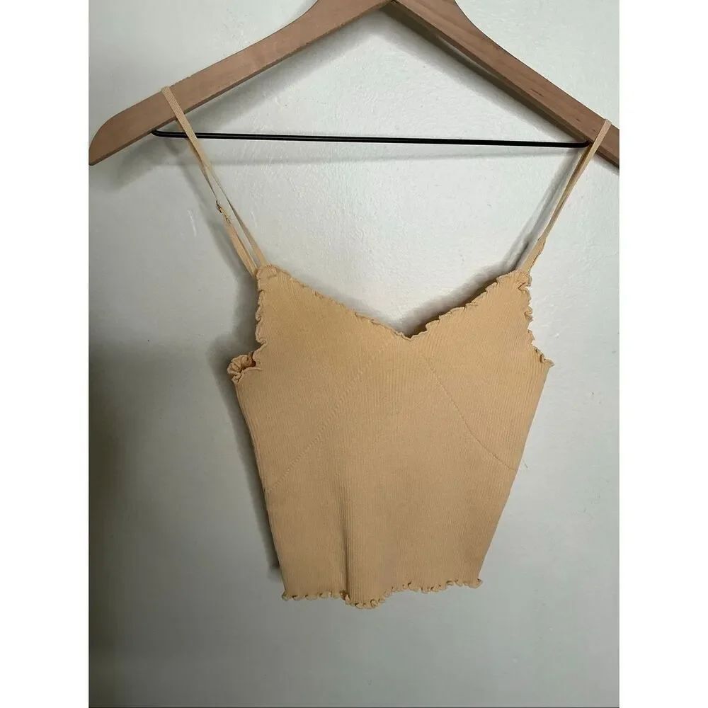 Le Lis Ribbed Camisole | Tan in Small